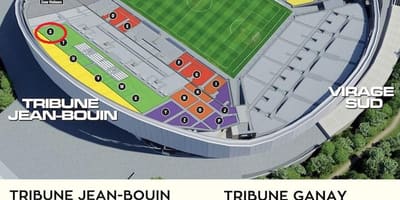 স্তাদে velodrome আসনবিন্যাস মানচিত্র